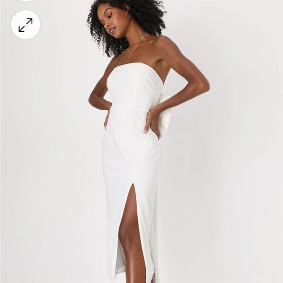 LuLus White Bridal Dress - Picture 2 of 4